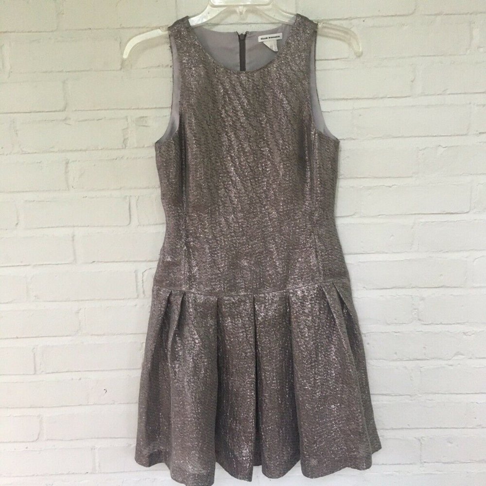 Club Monaco Purple Grey Shimmering Metallic Formal Tank Dress - Size 0